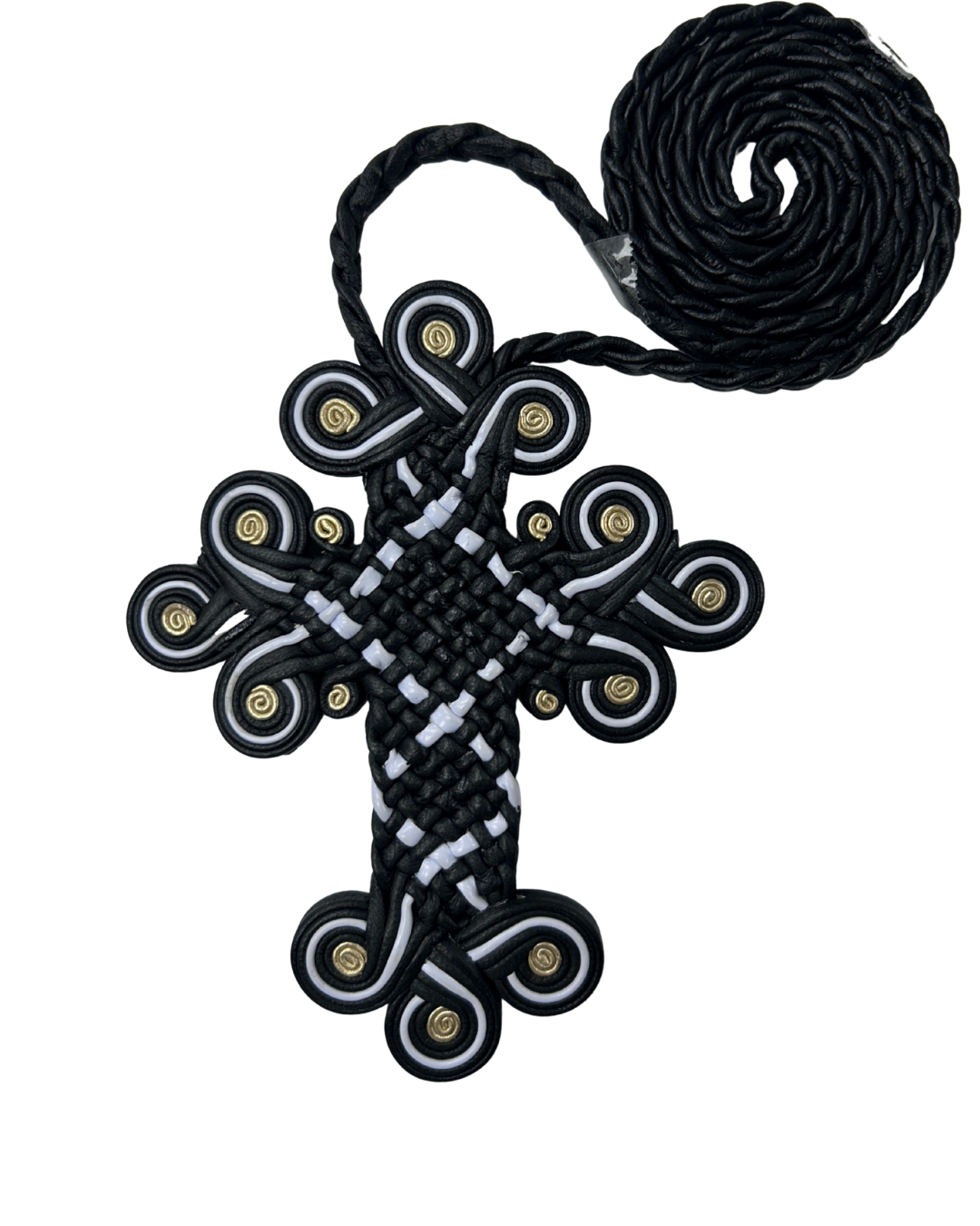 Coptic Leather Cross Necklace (Style V)