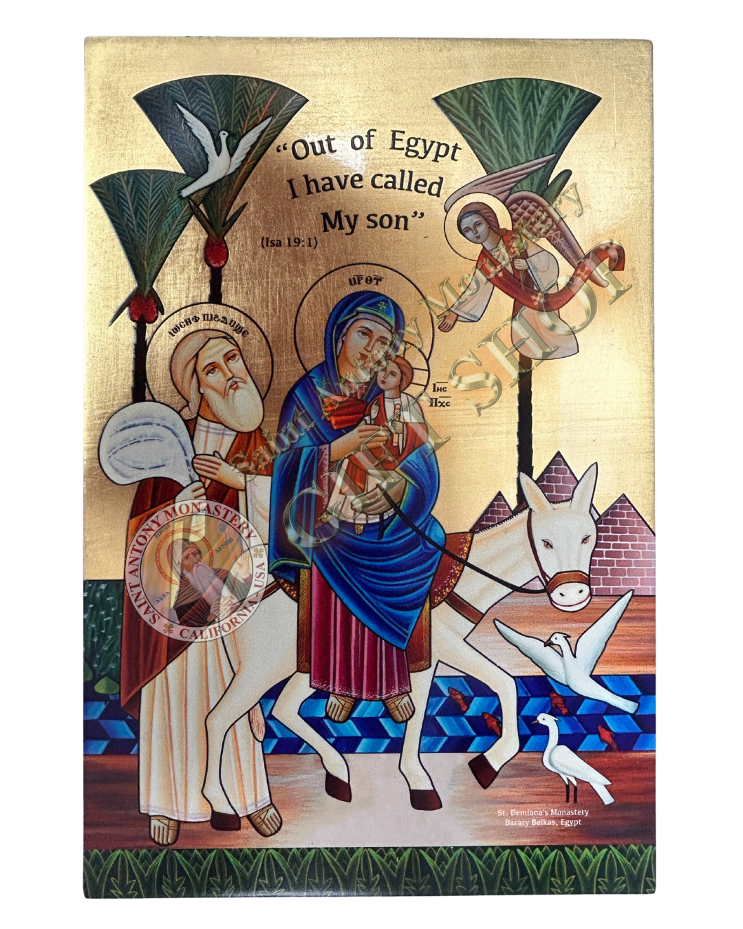 Coptic Icon of The Flight to Egypt