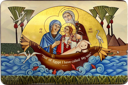 Coptic Icon of The Flight to Egypt Style I