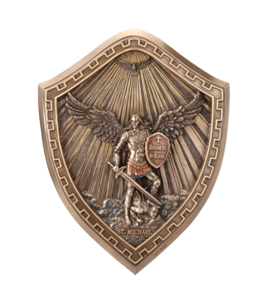 Saint Michael Crested Shield Wall Plaque