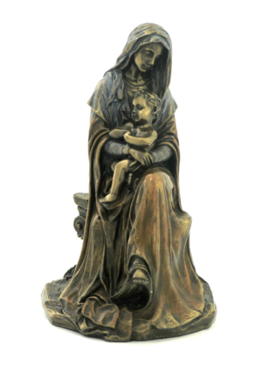 Mother Mary Holding Baby Jesus Sleeping