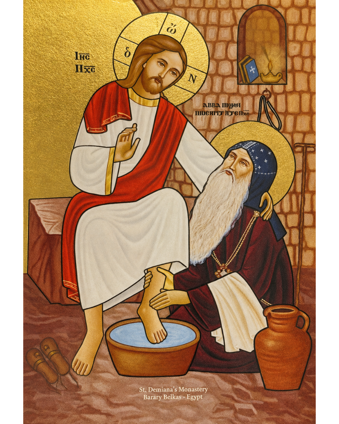 Coptic Icon of Saint Bishoy Style II