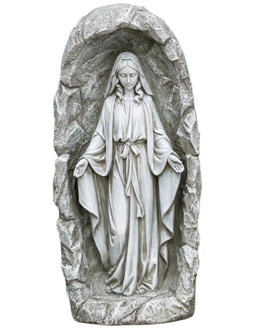 LED Solar Lady of Grace Grotto Garden Statue