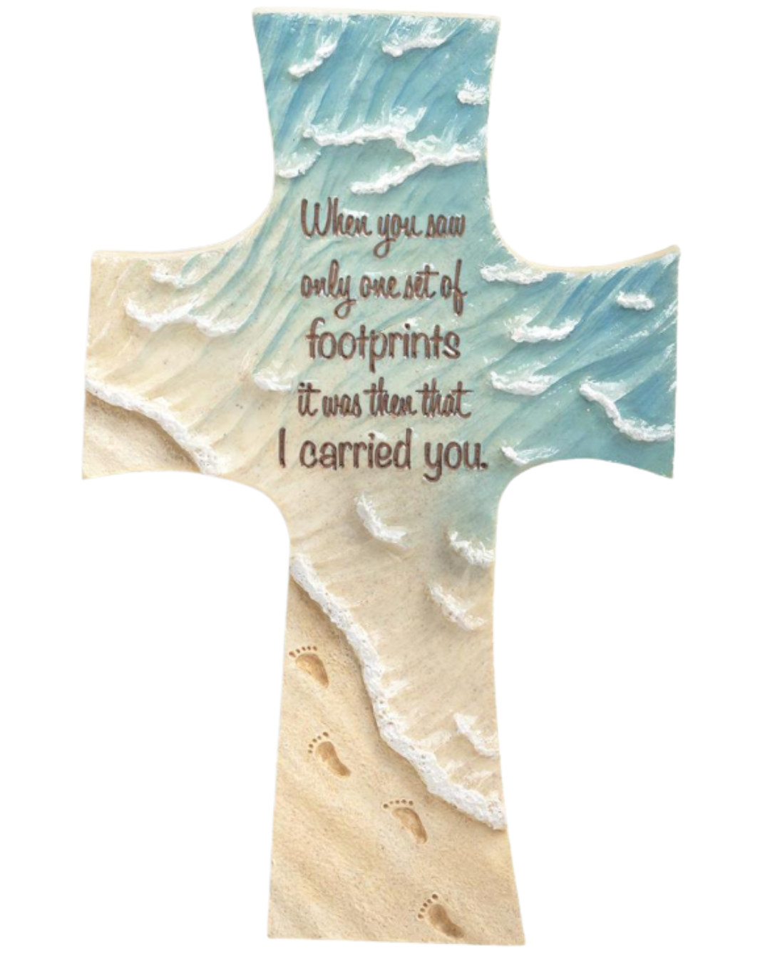 Footprints Wall Cross Faithstones