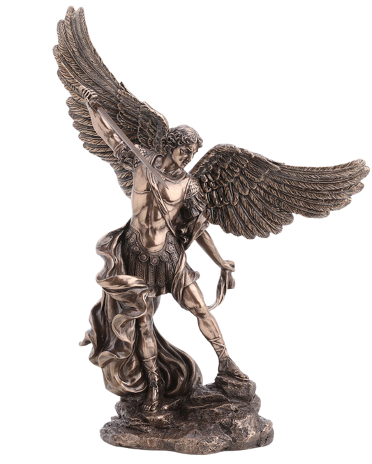 Archangel Michael Standing On Rock