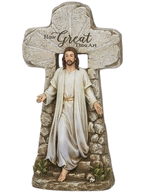 Jesus Rising Tomb Statue