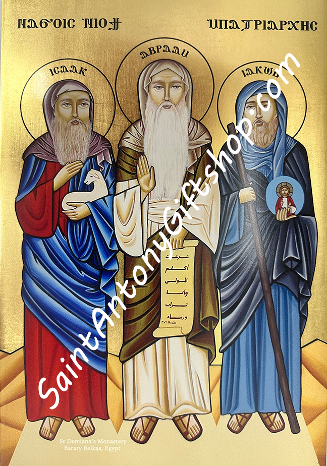 Coptic Icon of The Three Patriarchs – Saint Antony Gift shop