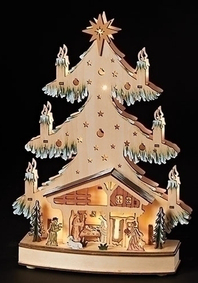 LED TREE, NATIVITY SCENE LASER CUT WOOD