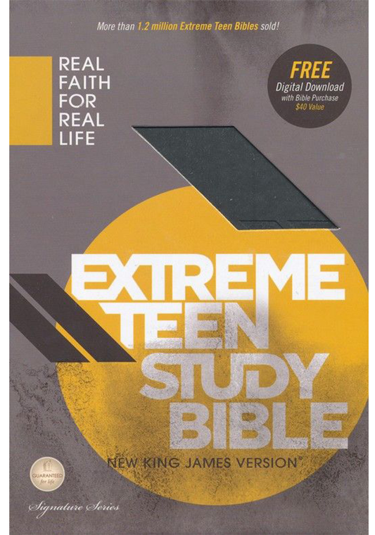 NKJV Extreme Teen Study Bible, Leathersoft, charcoal